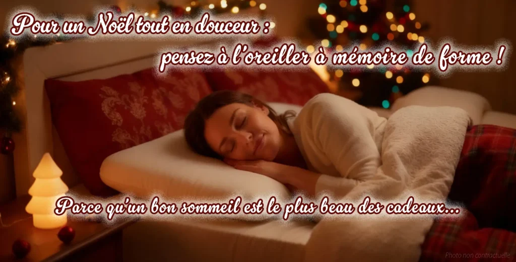 Pub Noel Oreiller memoire de forme copie